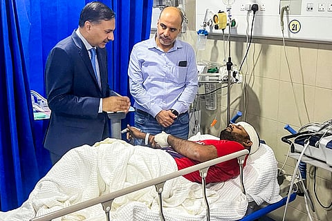 Ambassador Adarsh Swaika visits a hospital